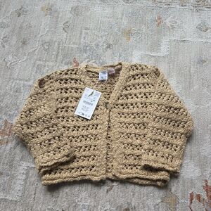 New Zara girls knit cardigan